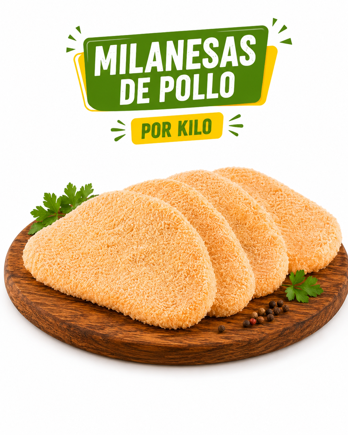 Milanesas de pollo por kilo