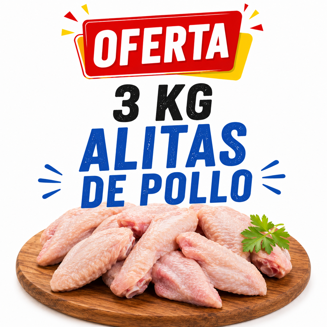 Oferta 3 kg Alitas de pollo